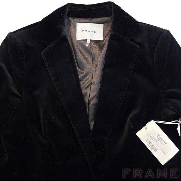 FRAME **NWT** Velvet Classic Blazer in Noir Black - Picture 11 of 11